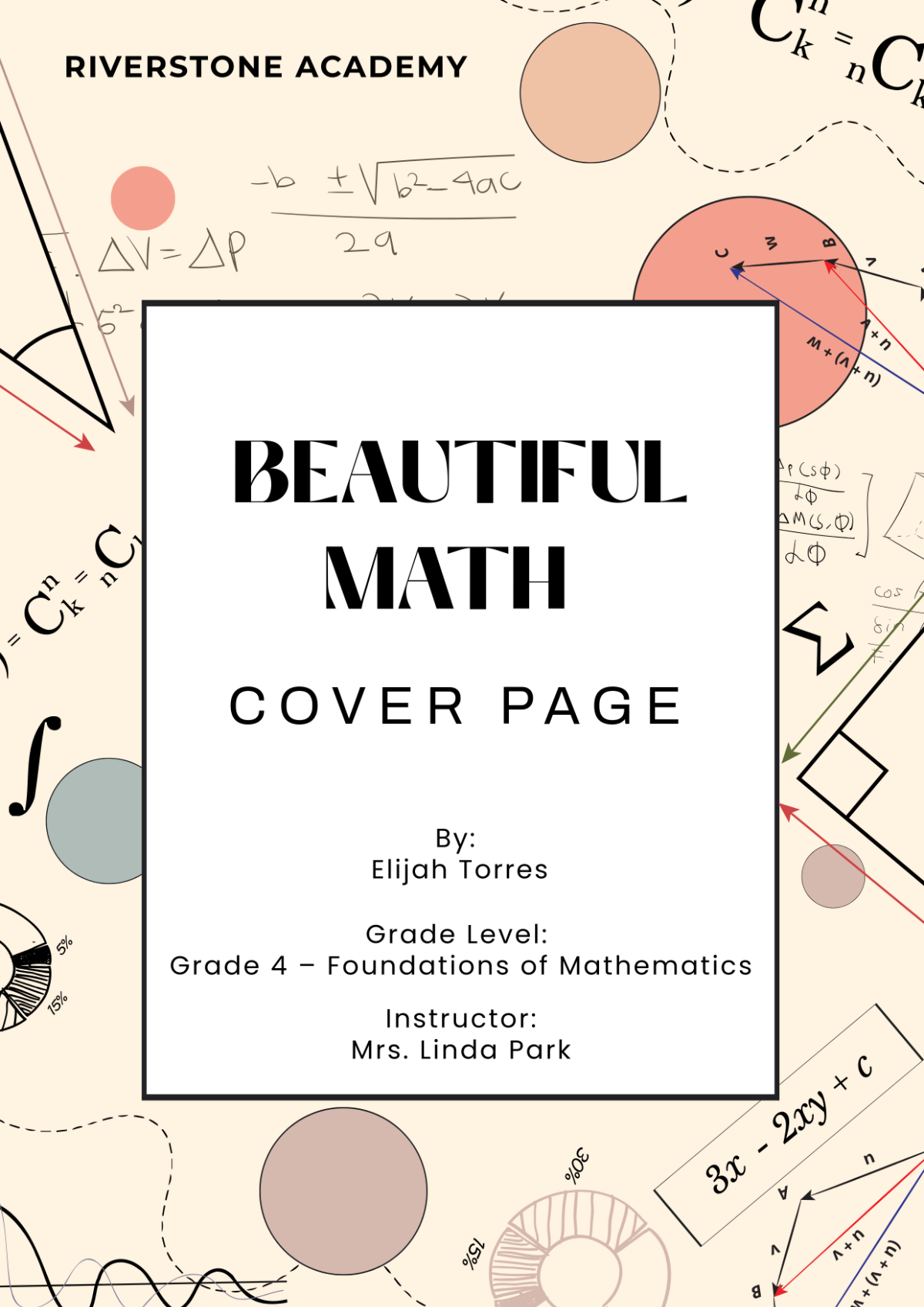 Free Beautiful Math Cover Page Template To Edit Online Free Beautiful Math Cover Page Template To Edit Online