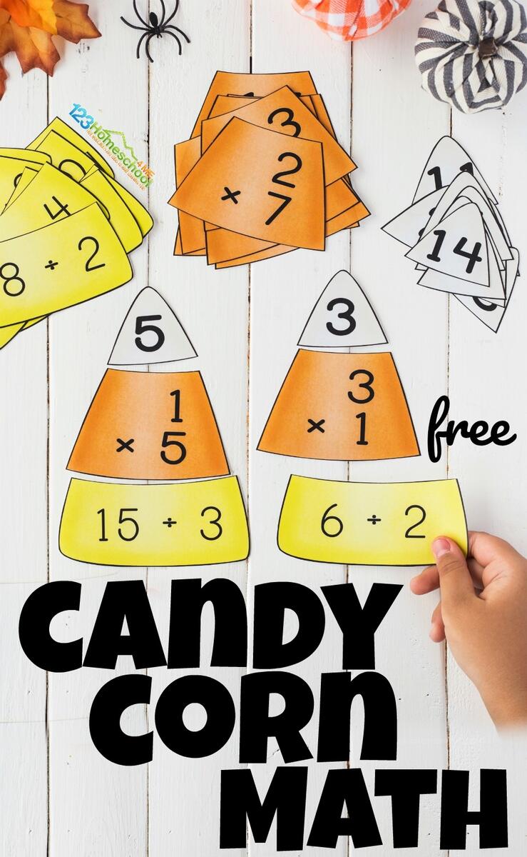 FREE Candy Corn Math Multiplication And Division Puzzles