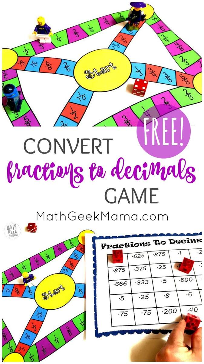 FREE Convert Fractions To Decimals Game Grades 4 6 FREE Convert Fractions To Decimals Game Grades 4 6