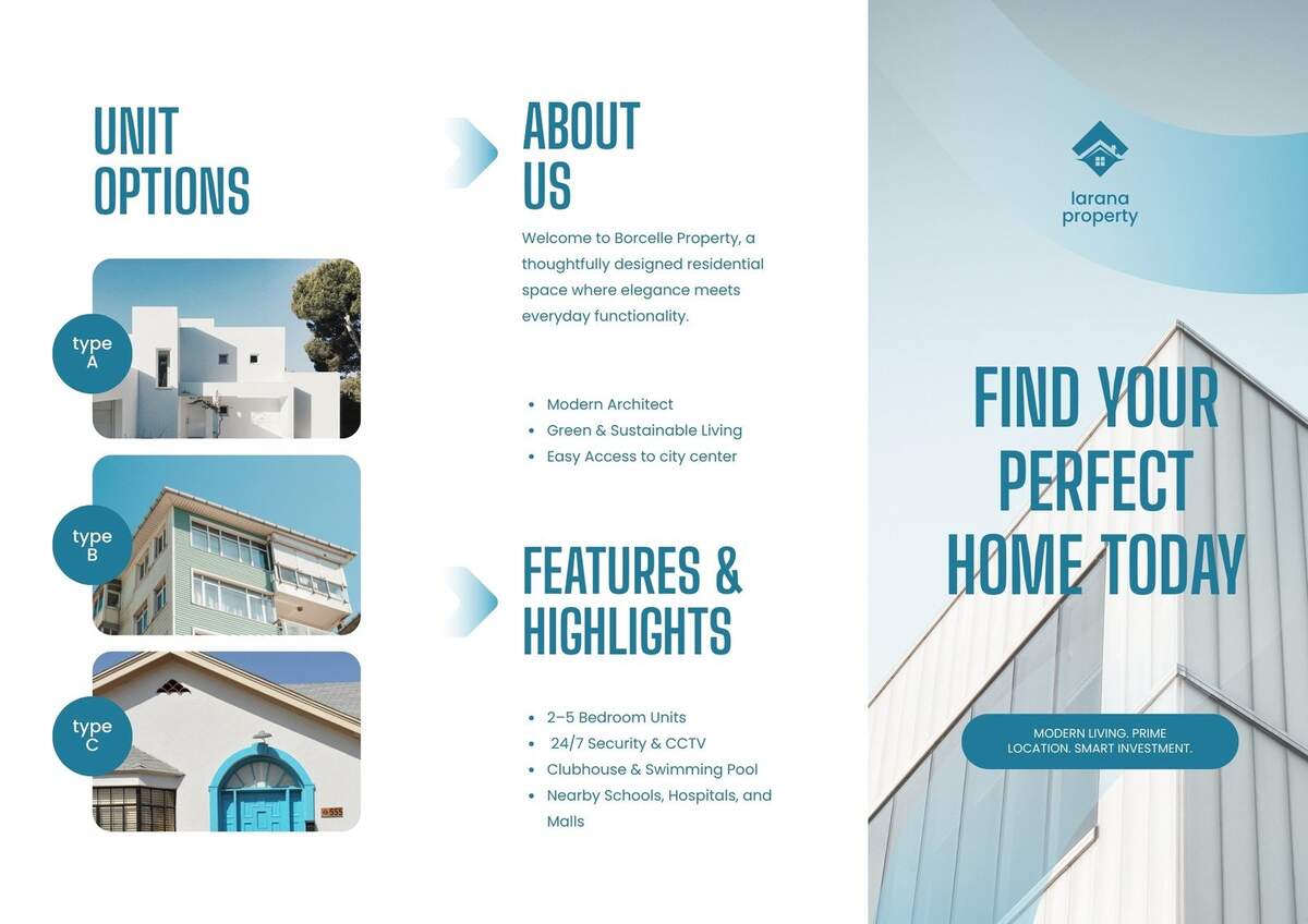 Free Custom Printable Real Estate Brochure Templates Canva Free Custom Printable Real Estate Brochure Templates Canva