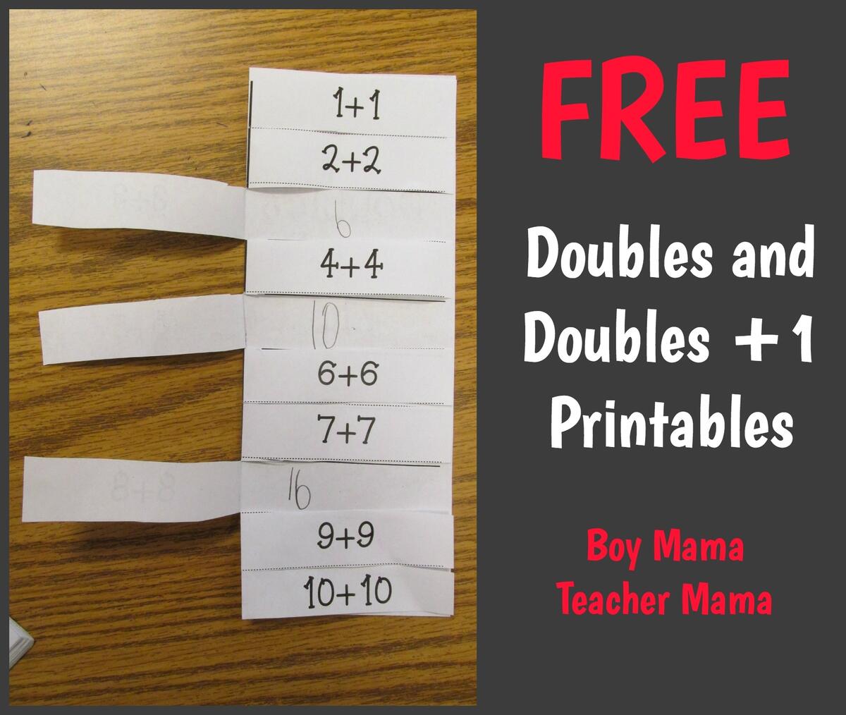 FREE Doubles And Doubles 1 Printables Boy Mama Teacher Mama Worksheets Library