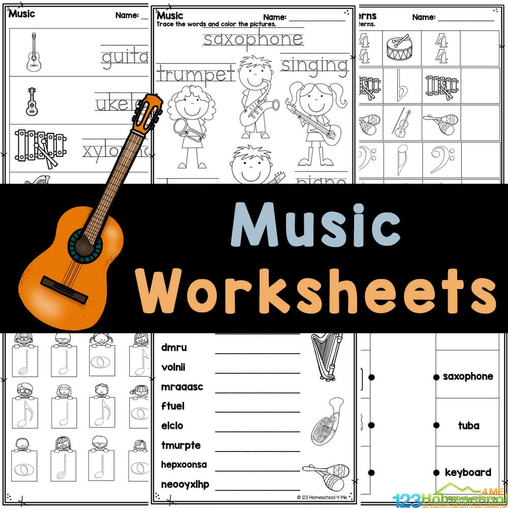 FREE Fun Music Worksheets Musical Instruments Theory More Fun Music Worksheets For Kids Engaging Activities For Learning