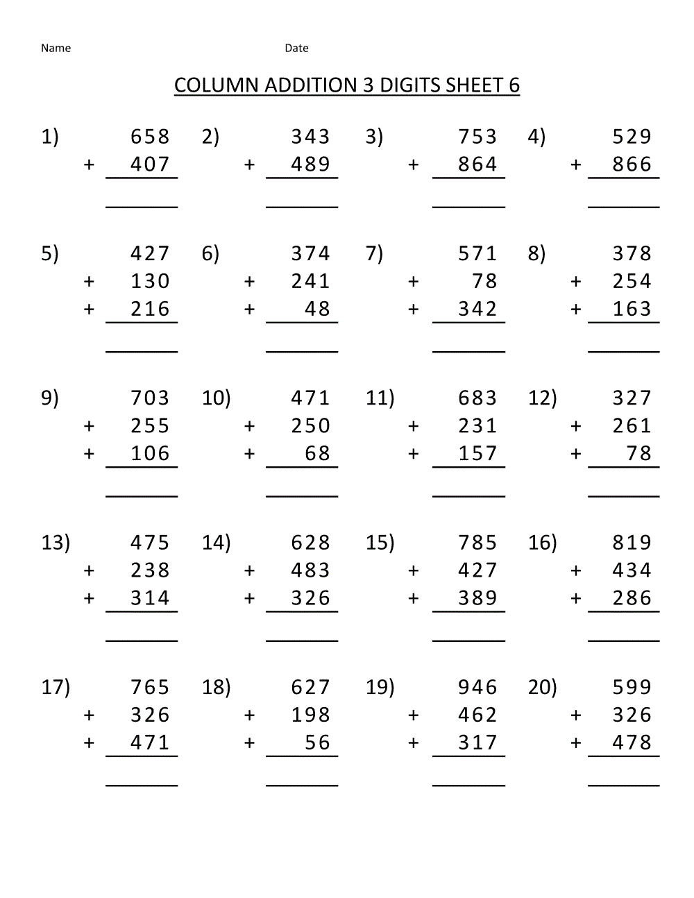 Free Math Printables Free 3rd Grade Math Worksheets To Customize Canva