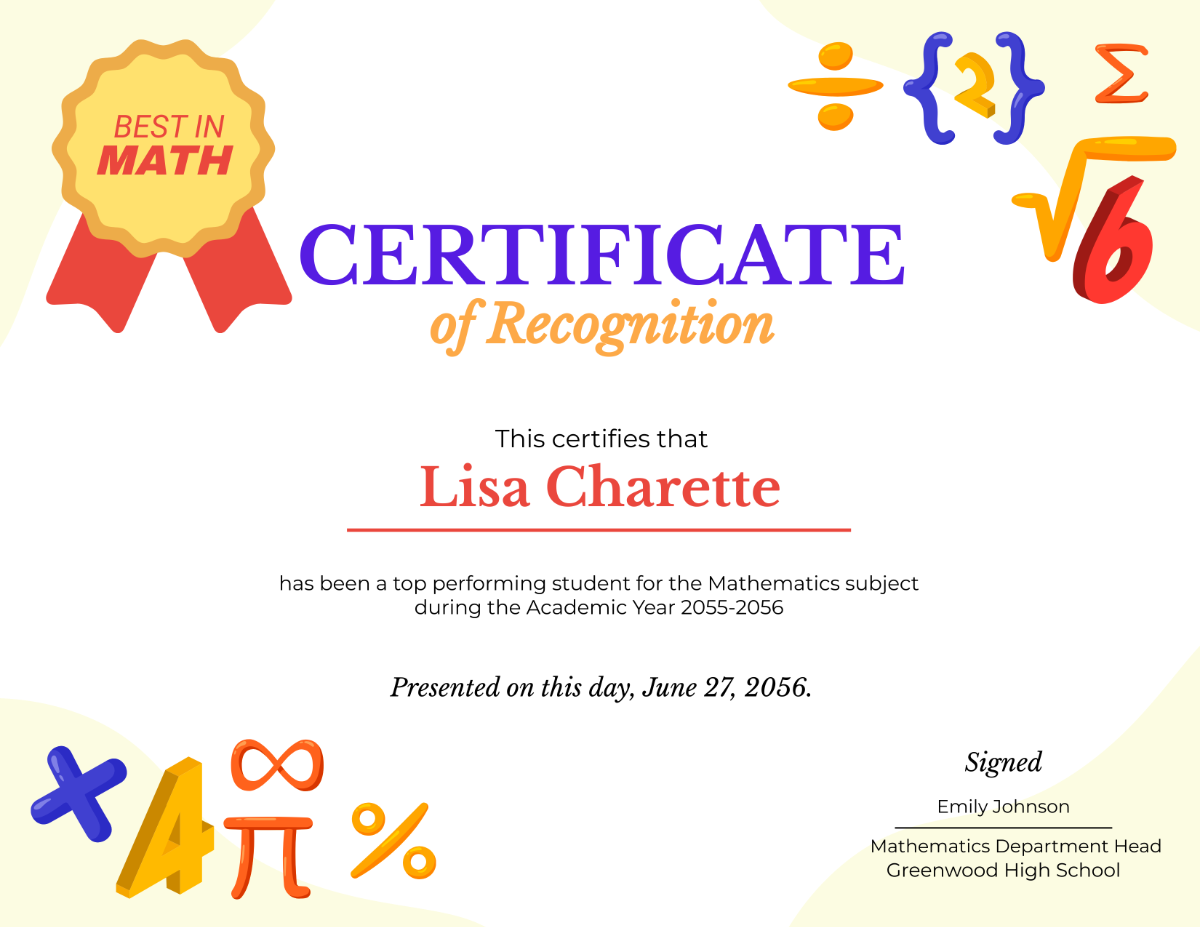 Free Mathematics Achievement Certificate Template To Edit Online Math Star Certificate Template Math Star Award Of Recognition Classroom Award End Of The Year Award Math Star Of The Month Etsy