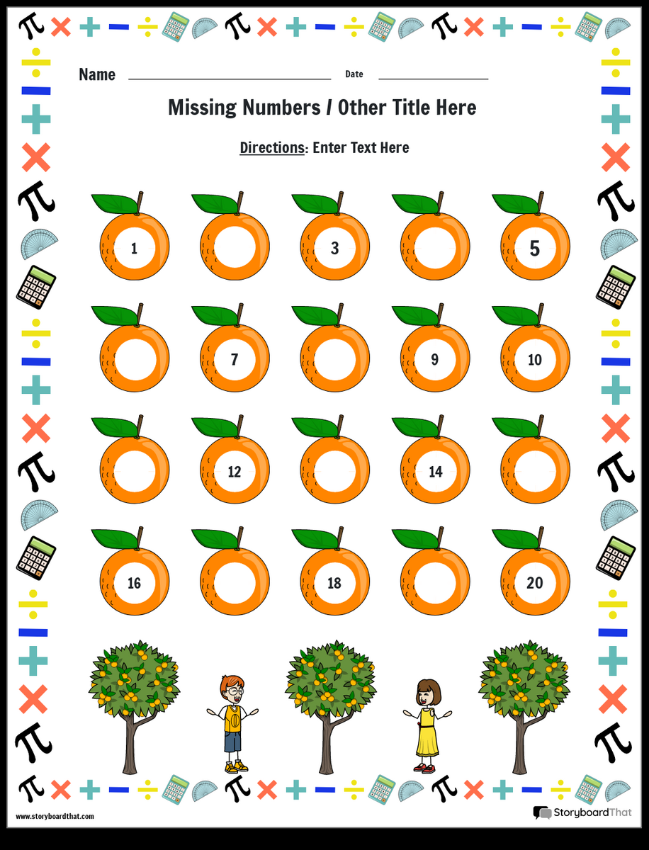 Free Missing Numbers Worksheets By Storyboard That Free Missing Numbers Worksheets By Storyboard That