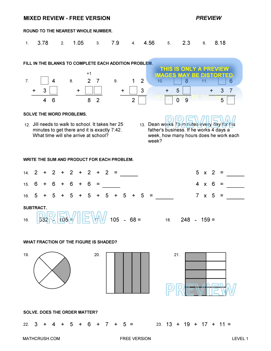 Free Mixed Review Math Worksheet Download Free Mixed Review Math Worksheet Png Images Free Worksheets On Clipart Library
