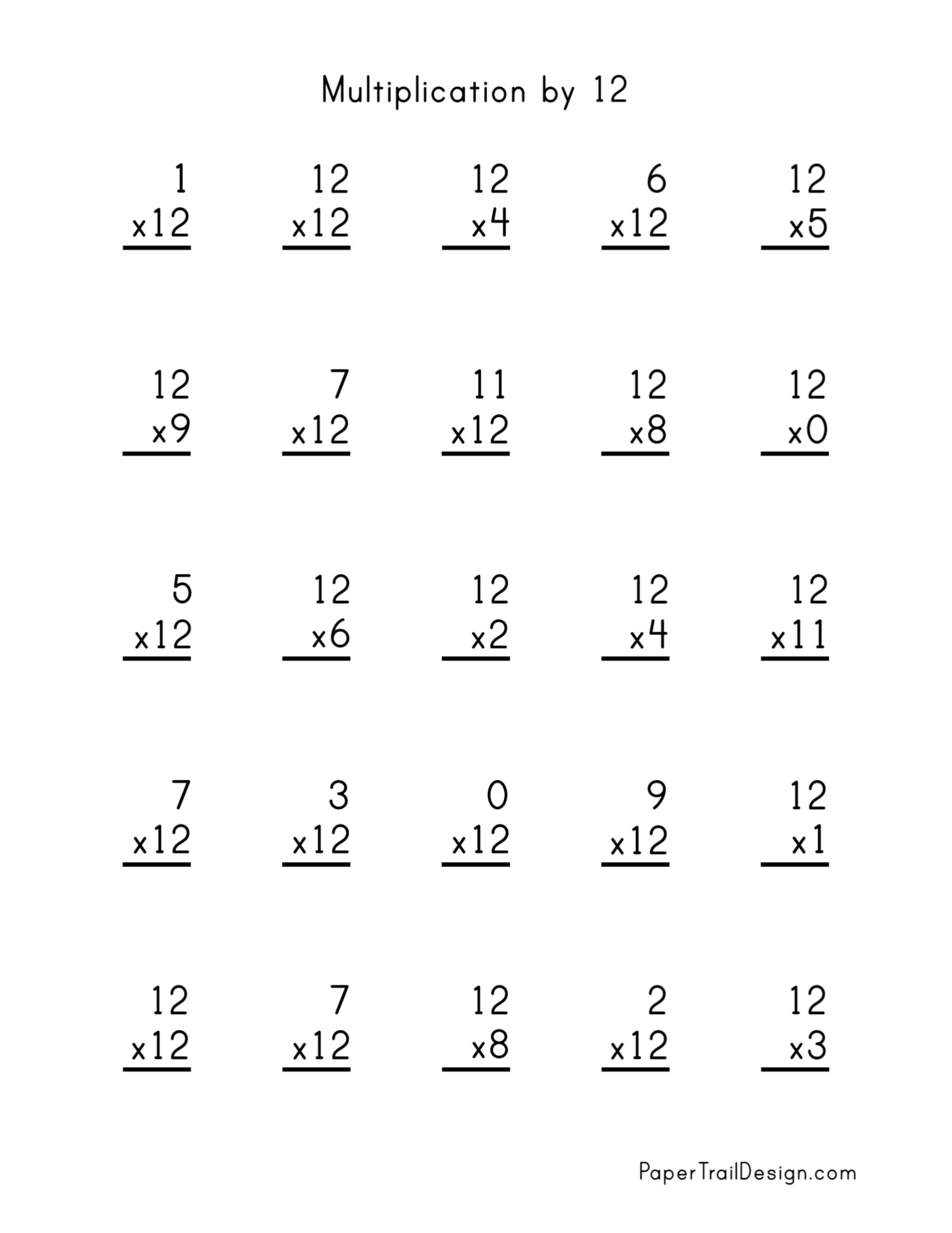 Free Multiplication Worksheets 1 12 Paper Trail Design Times Table 2 12 Worksheets 1 2 3 4 5 6 7 8 9 10 11 12 13 14 15 16 17 18 19 And 20 FREE Printable Worksheets Worksheetfun
