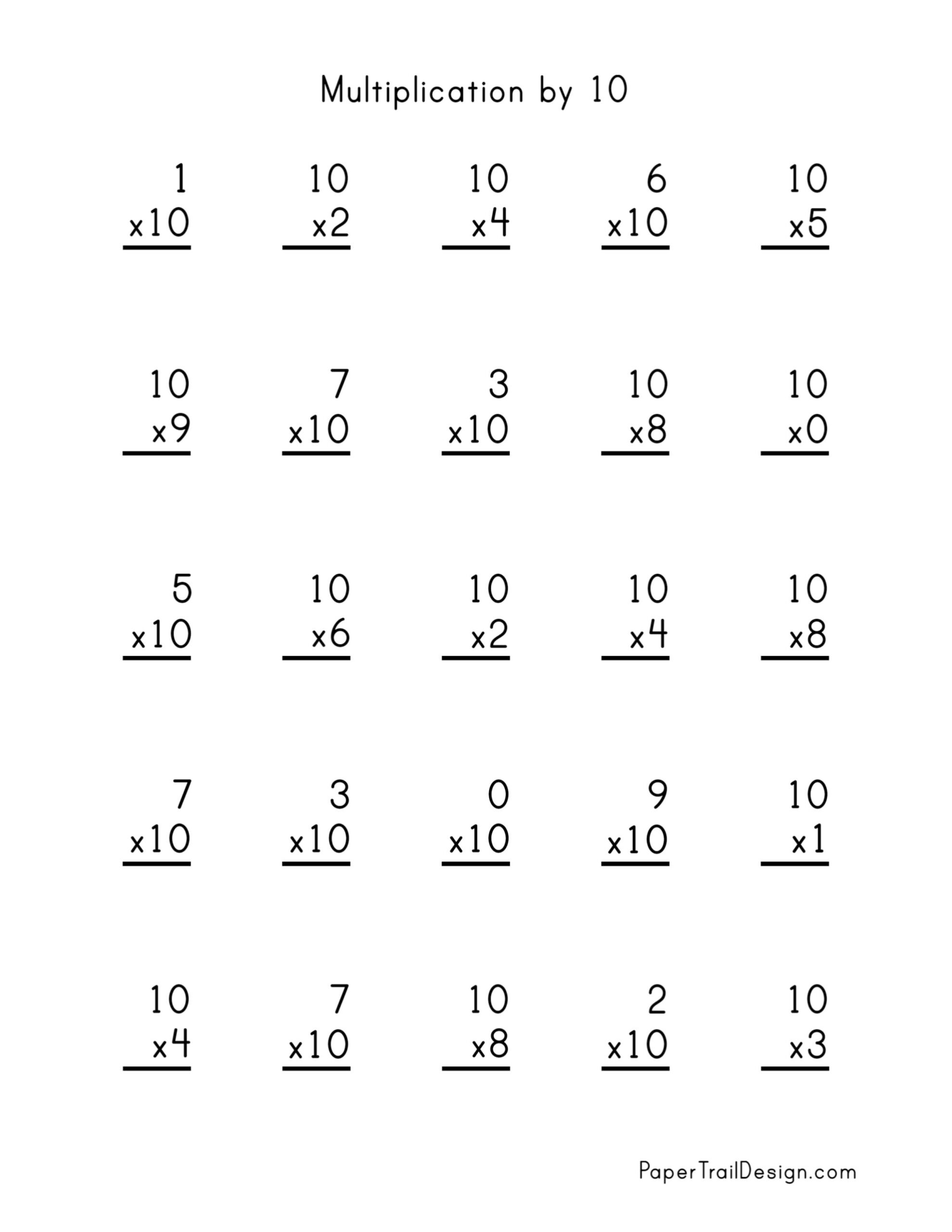 Free Multiplication Worksheets 1 12 Paper Trail Design Multiplication Worksheets Numbers 1 Through 12 Mamas Learning Corner