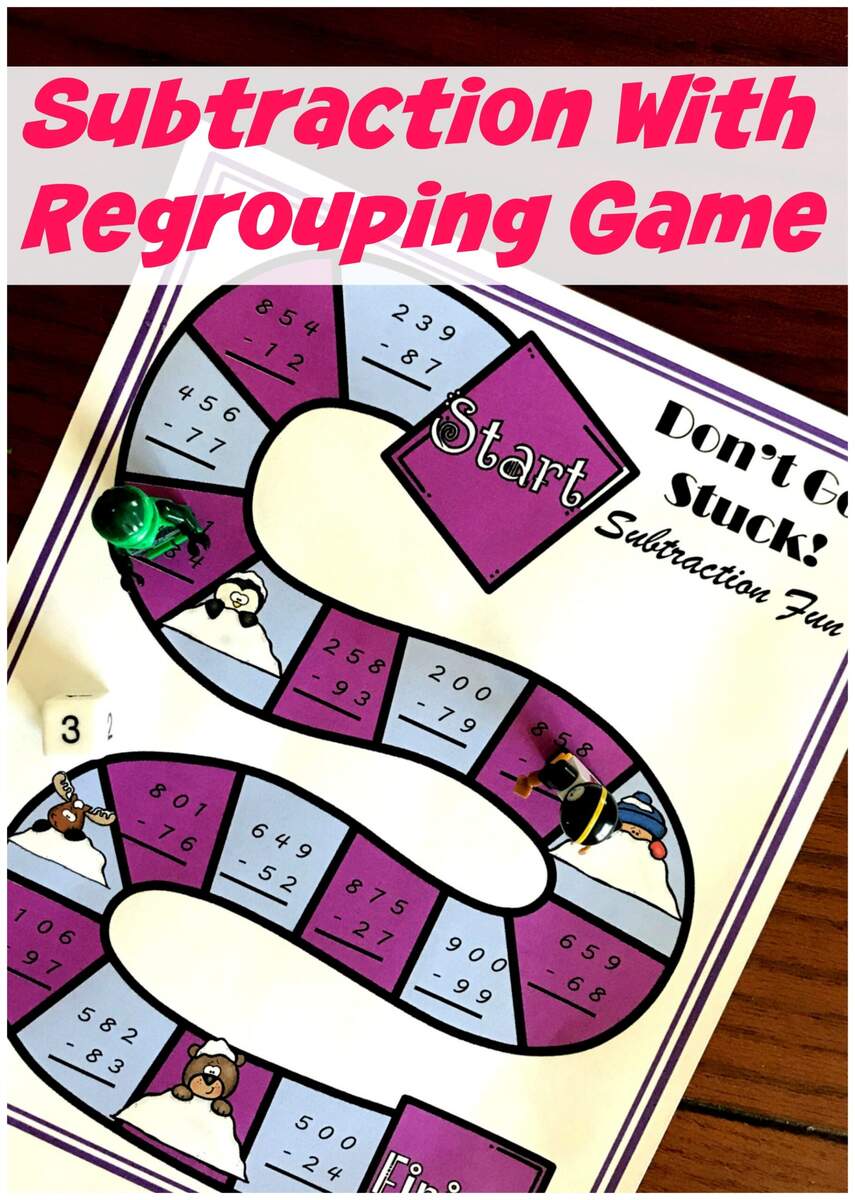 FREE No Prep Subtraction With Regrouping Game 3 Digit Subtraction With Without Regrouping Games