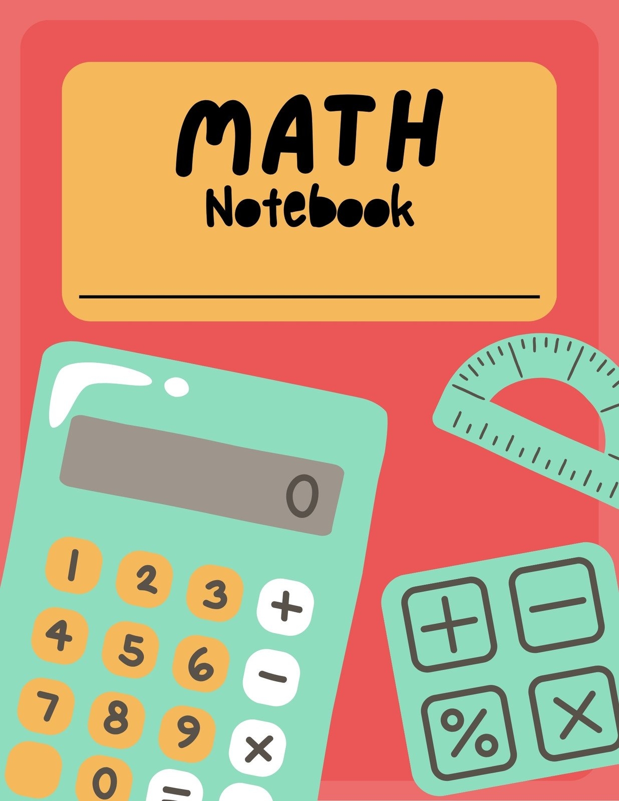 Free Printable Custom Math Notebook Cover Templates Canva Free Printable Custom Math Notebook Cover Templates Canva