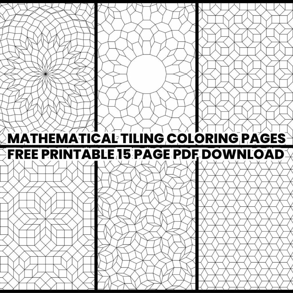 FREE Printable Geometric Coloring Pages PDF 21 Geometric Coloring Pages Free PDF Printables