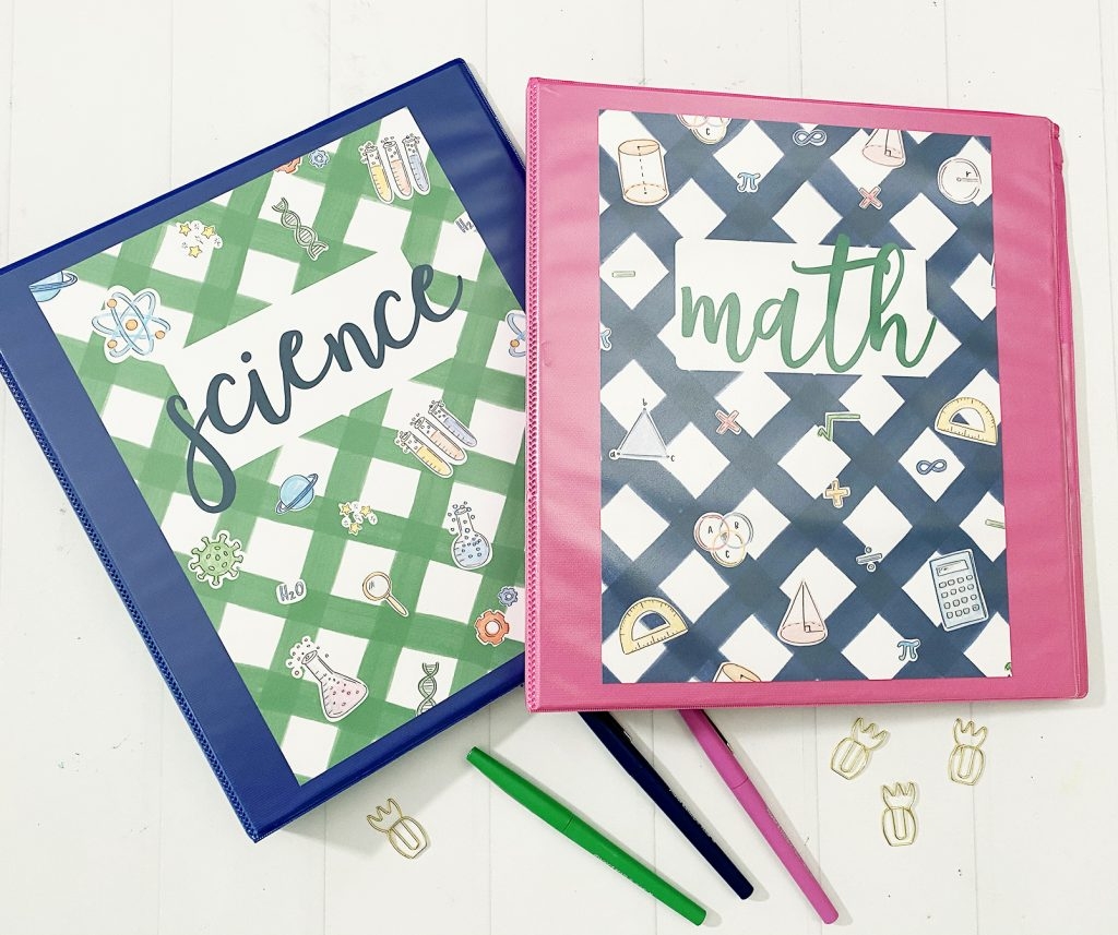 FREE Printable Math And Science Notebook Covers Pineapple Paper Co Free Printable Custom Math Notebook Cover Templates Canva