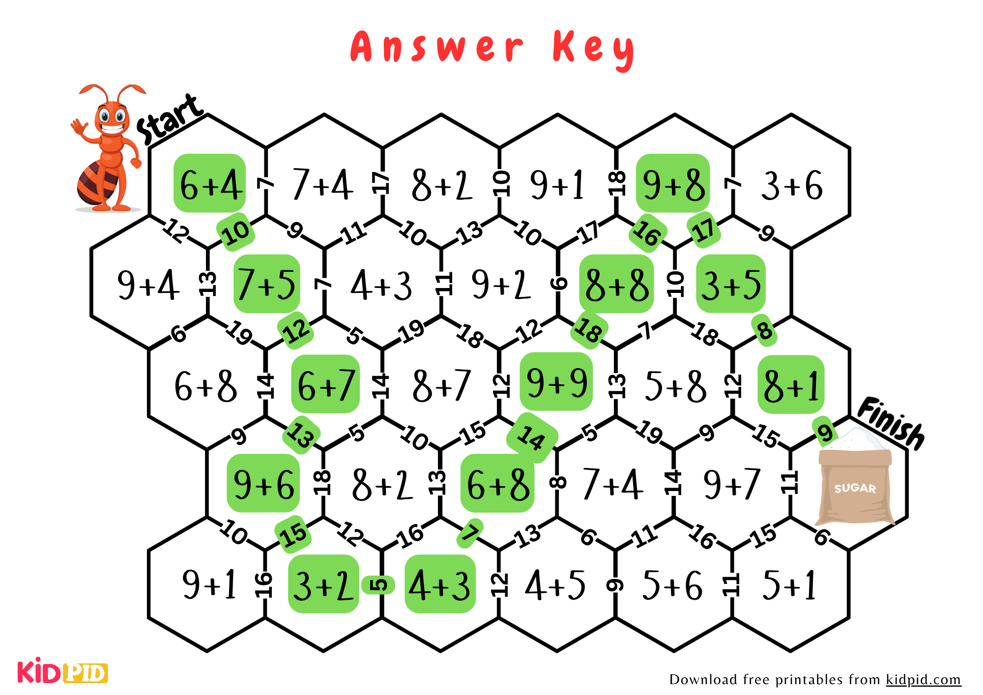 Free Printable Math Maze Activity For Kids Kidpid