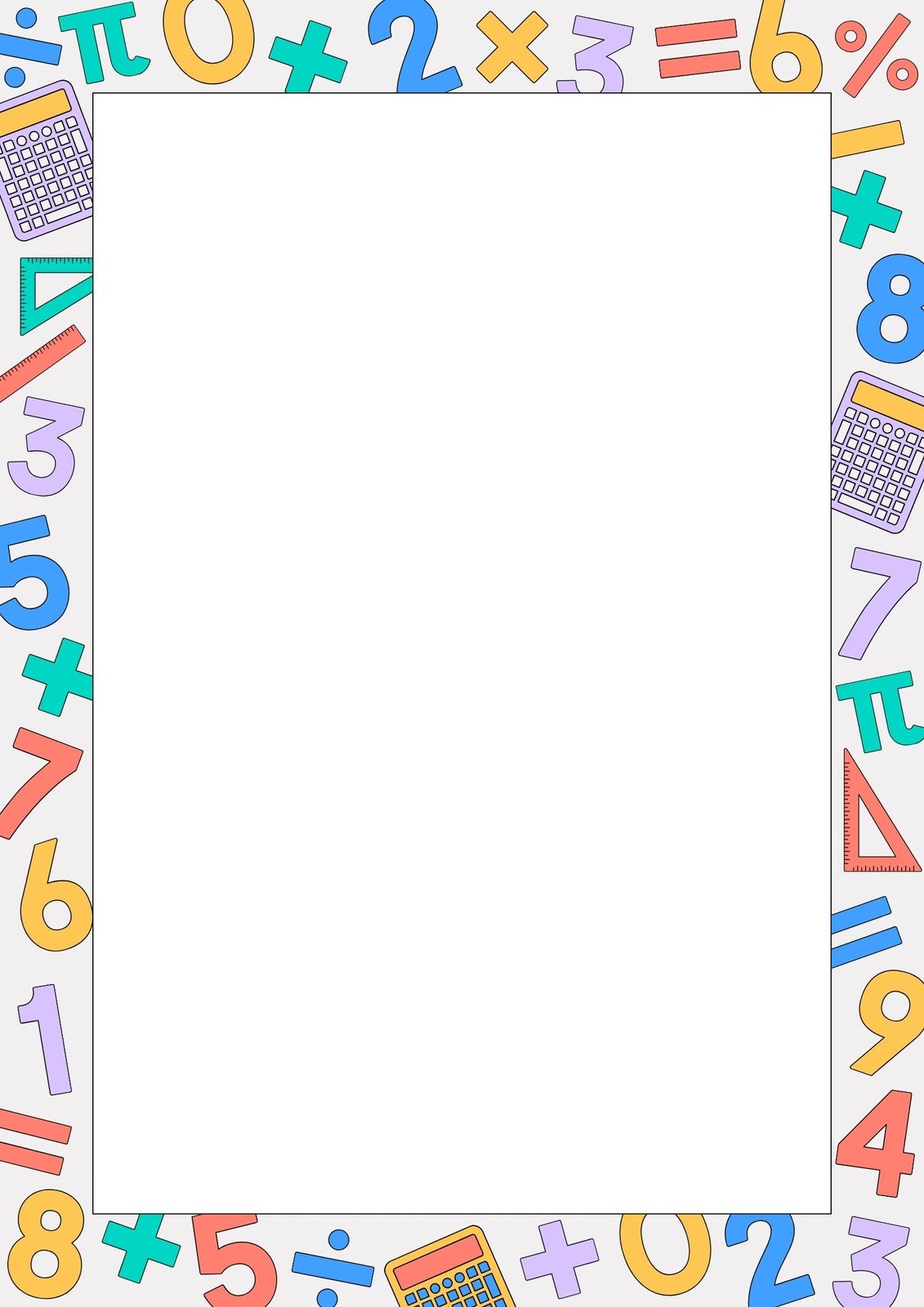 Math Border Page Border And Printable Background In Word Slidesdocs