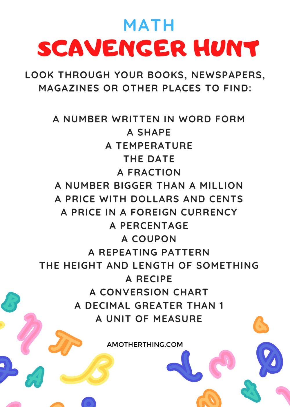 Free Printable Scavenger Hunts For Kids It S A Mother Thing