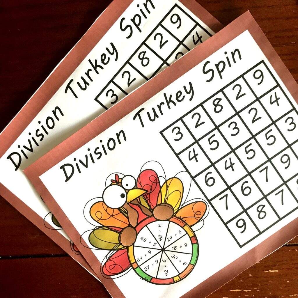 FREE Thanksgiving Division Game For Practicing Basic Division Facts No Prep FREE Thanksgiving Division Game For Practicing Basic Division Facts No Prep