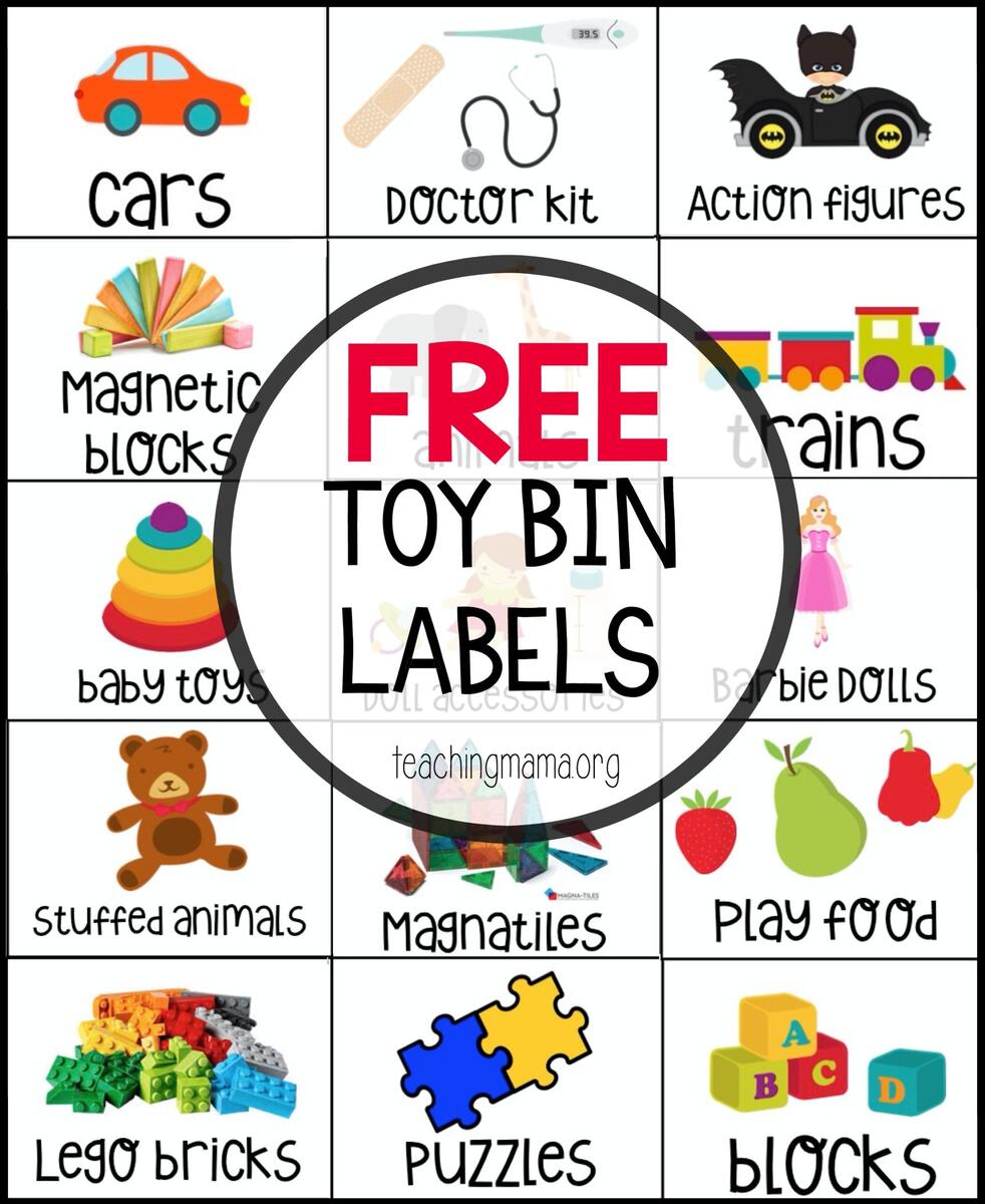 Free Toy Bin Labels Free Toy Bin Labels