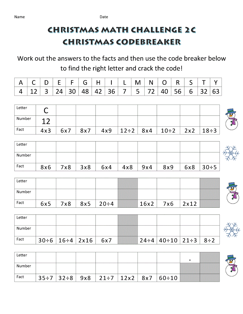 Fun Math Worksheets For Middle School Free Worksheets Library
