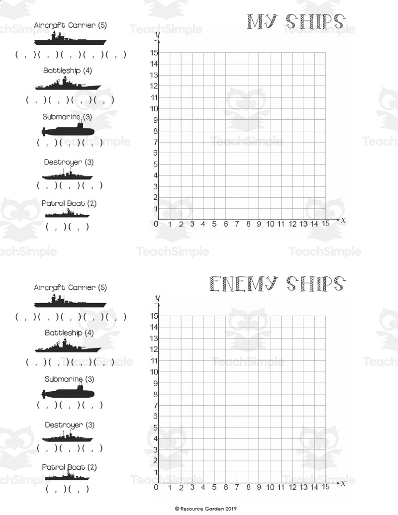 Game Battleship Coordinate By Teach Simple Game Battleship Coordinate By Teach Simple
