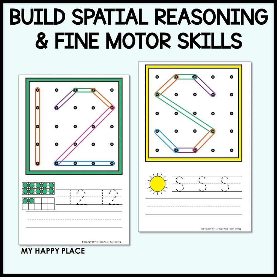 Geoboards Task Cards Bundle Fine Motor Skills Morning Tub