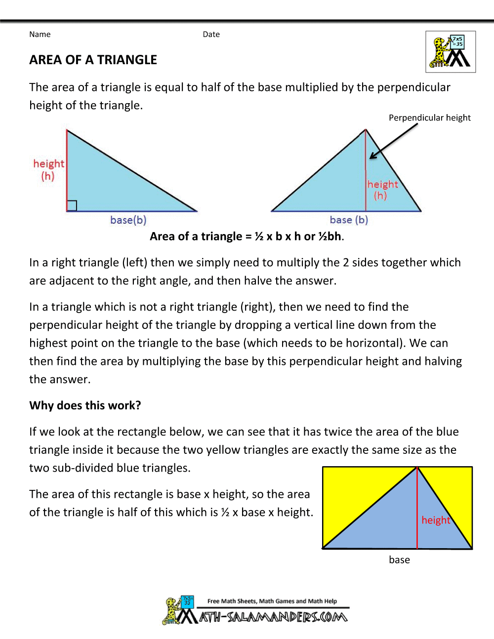 Geometry Formulas Triangles Geometry Formulas Triangles