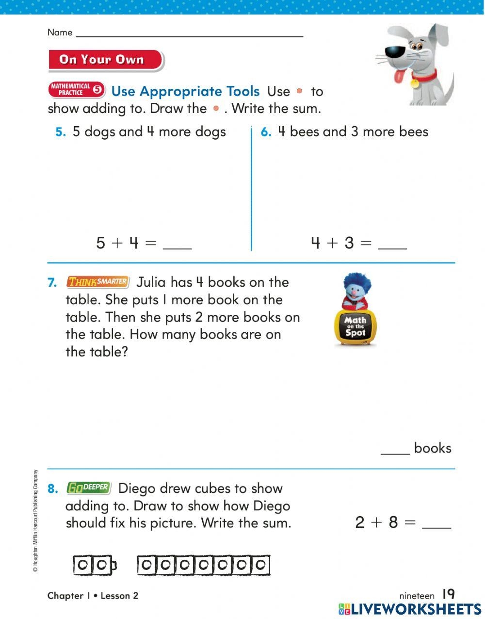 Go Math 1 Grade Worksheet Worksheets Library Math Worksheet Go Engaging Activities For Skill Mastery