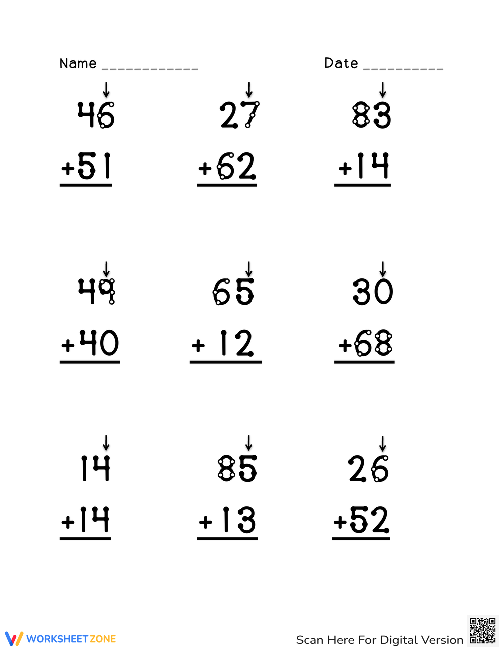 Grade 2 Touch Math Worksheets Printable Grade 2 Touch Math Worksheets Printable
