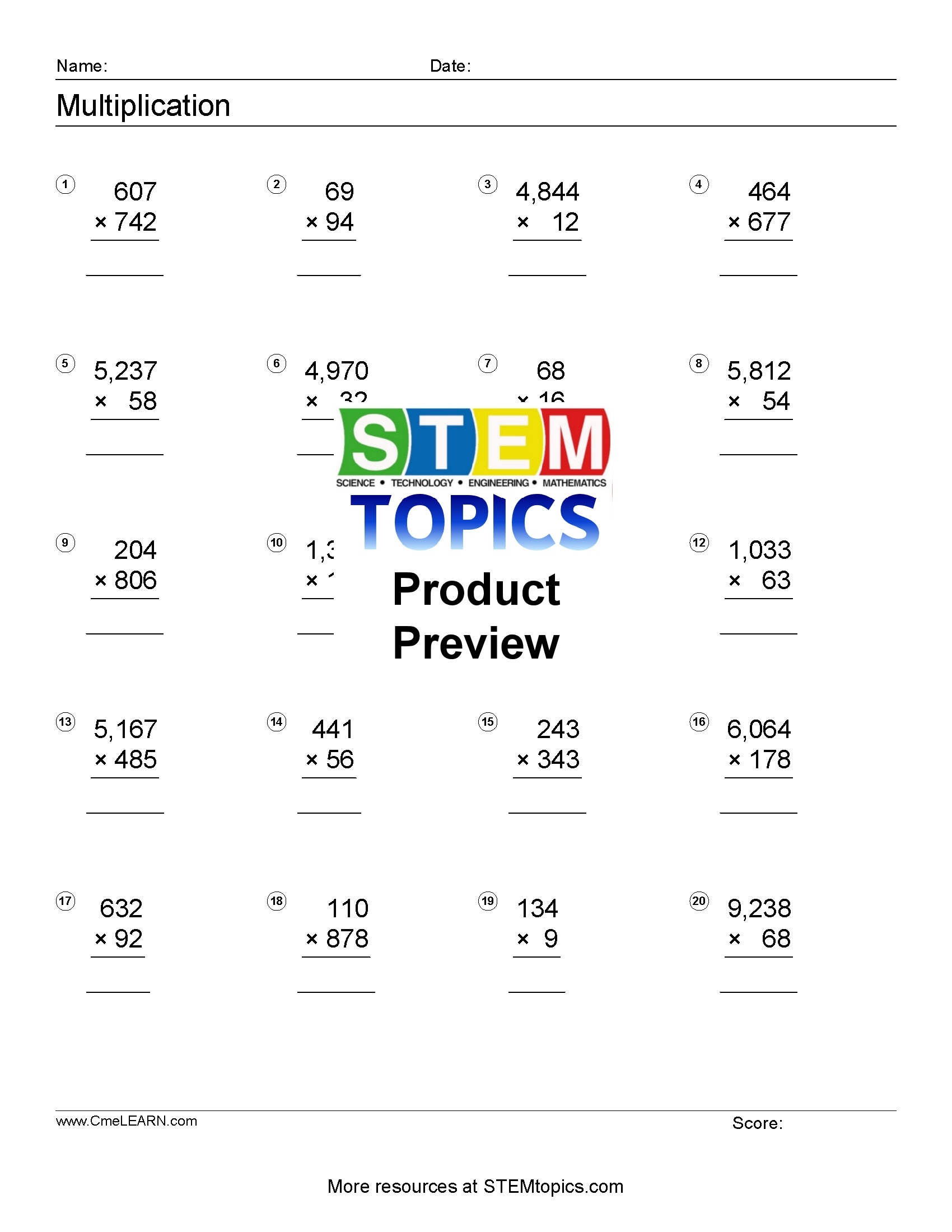 Grade 6 Math Worksheets 596 Pages Full Year Etsy Florida BEST Math Standards Math Tech Connections