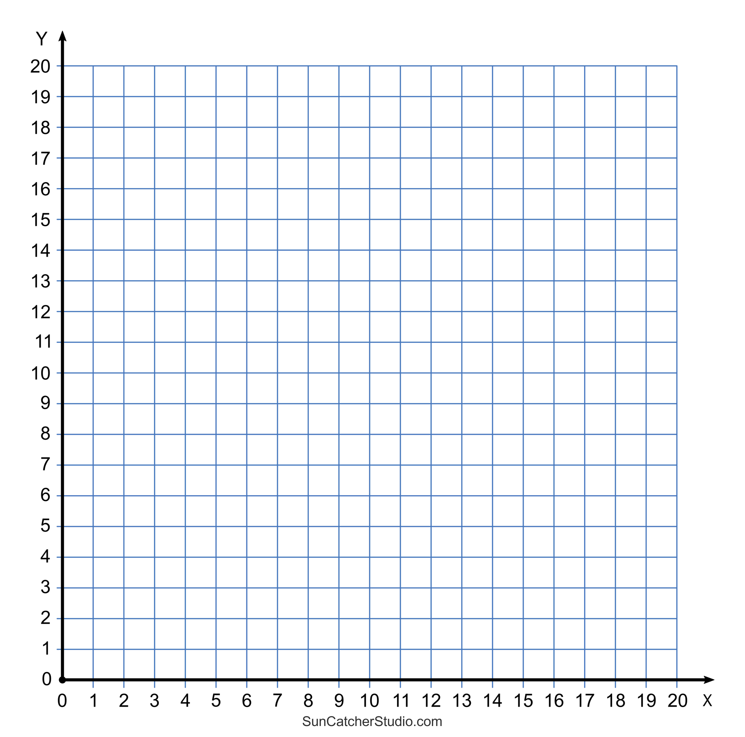 Blank Coordinate Grid With Grid Lines Shown ClipArt ETC