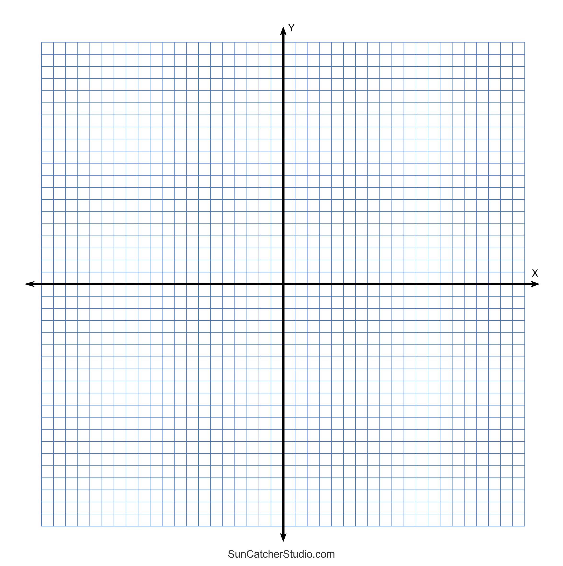Grid Paper Printable 4 Quadrant Coordinate Graph Paper Templates Free Printables Lettering SVG Files Tools Apps
