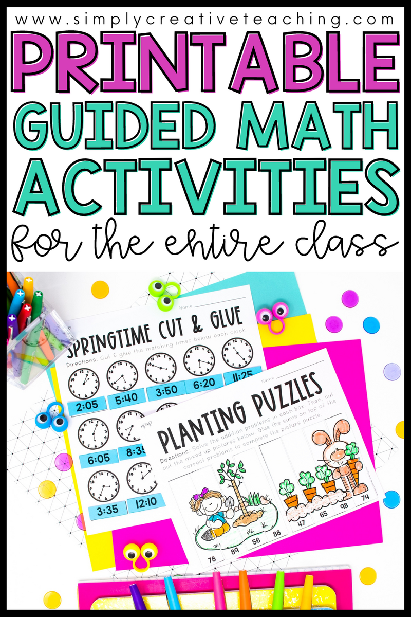 Guided Practice Printable Math Worksheets Simply Creative Teaching