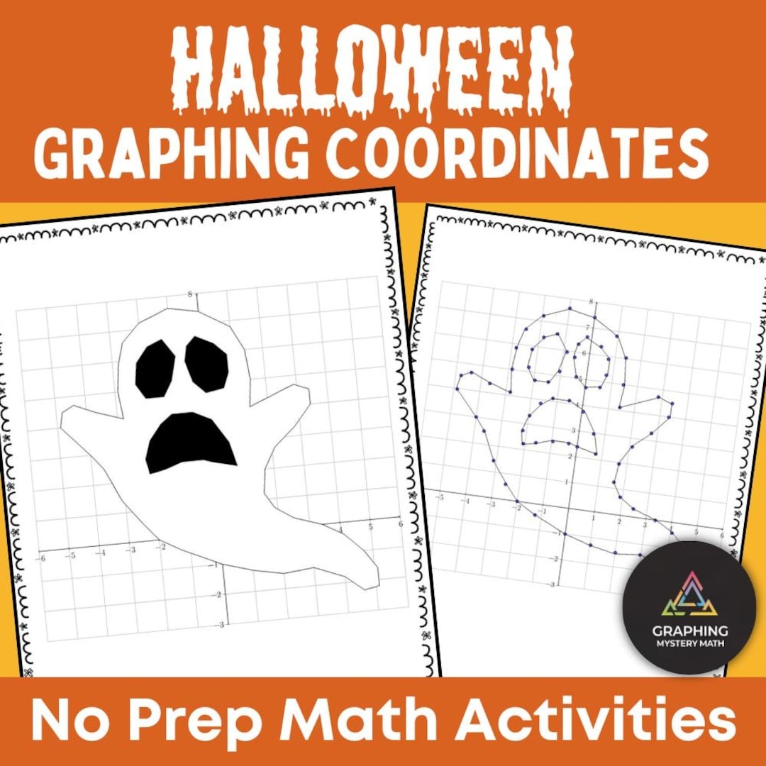 Halloween Ghost Graphing Mystery Picture Math Digital Download Etsy