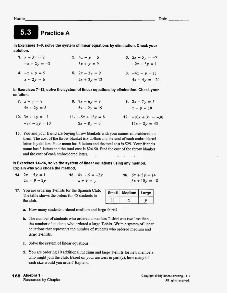 Heidemann 8th Grade Math 4th Period Algebra 2 18 Products Larson Texts Inc