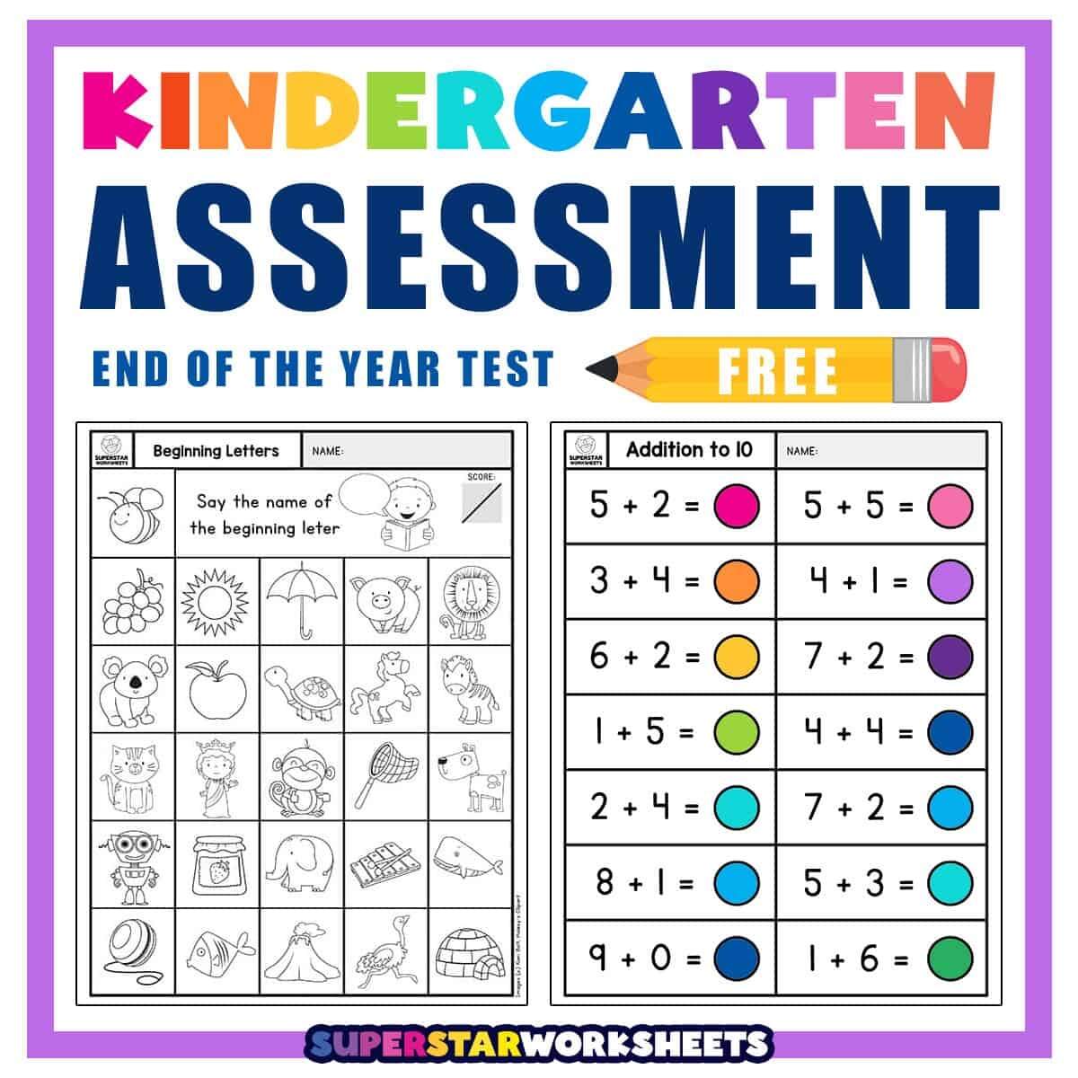 Preschool And Pre K Math Assessments For The Year