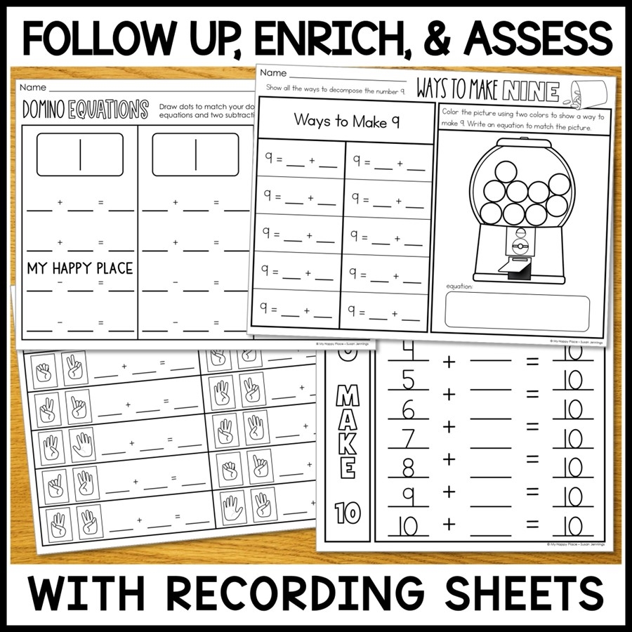 Kindergarten Math Centers Addition And Subtraction 1st Grade Math Worksheets And Activities Year Long Print And Digital Bundle The Mountain Teacher