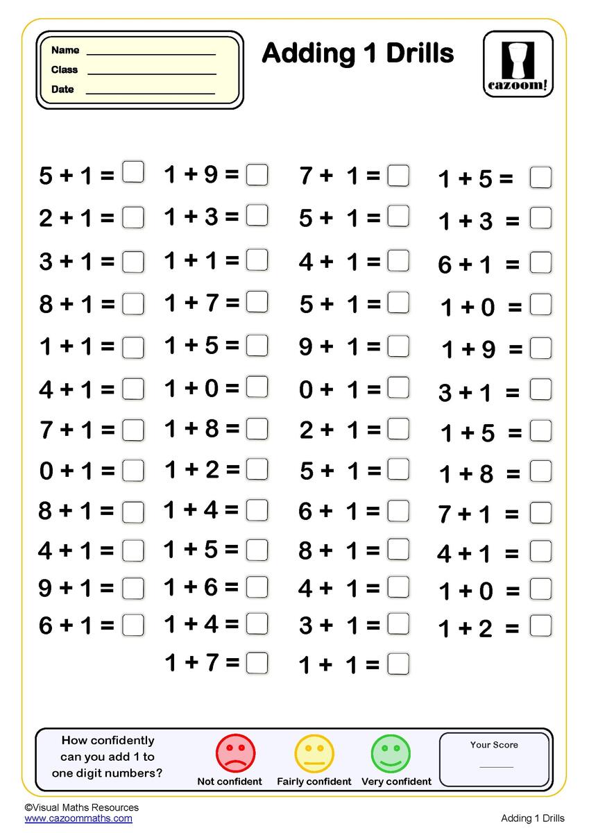 KS1 Adding To A Single Digit Worksheets PDF Printable Worksheets KS1 Adding To A Single Digit Worksheets PDF Printable Worksheets