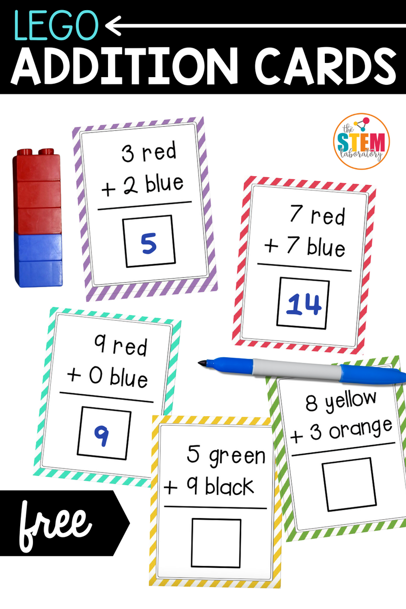 LEGO Addition Cards The Stem Laboratory LEGO Addition Cards The Stem Laboratory
