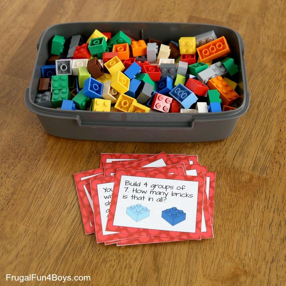 LEGO Math Printable Challenge Cards Frugal Fun For Boys And Girls LEGO Addition Cards The Stem Laboratory