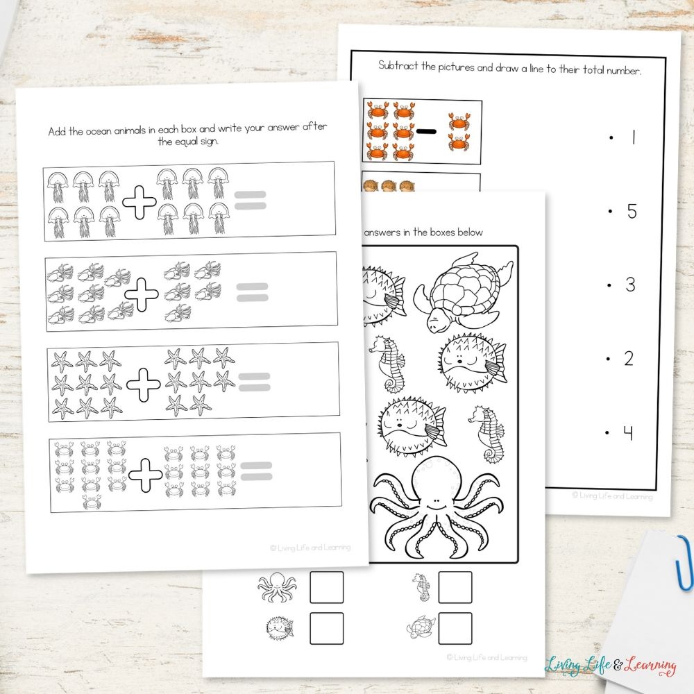 Little Learners Print Go Math Pack Ocean Little Learners Print Go Math Pack Ocean