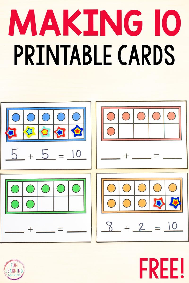 Make Ten Math Activity Free Printable Make Ten Math Activity Free Printable
