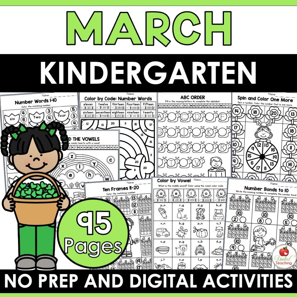 March Math Literacy Worksheets Fun In First