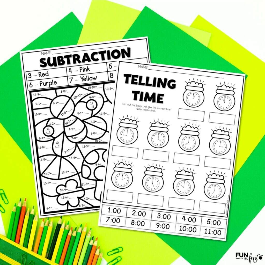 March Math Literacy Worksheets Fun In First