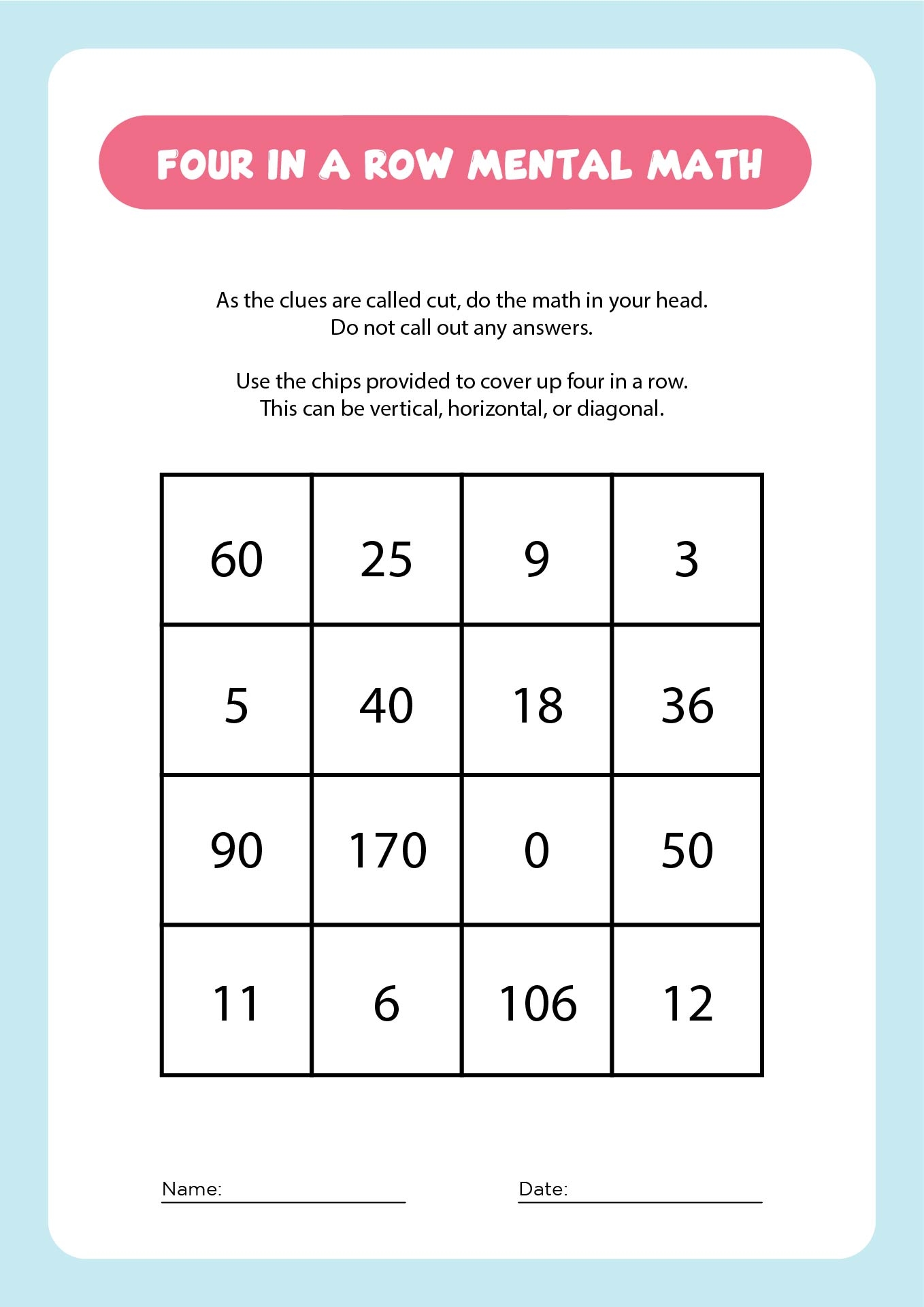 6th Grade Math Games
