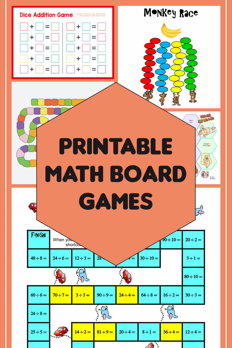 Math Board Games 10 Free PDF Printables Printablee Math Board Games 10 Free PDF Printables Printablee