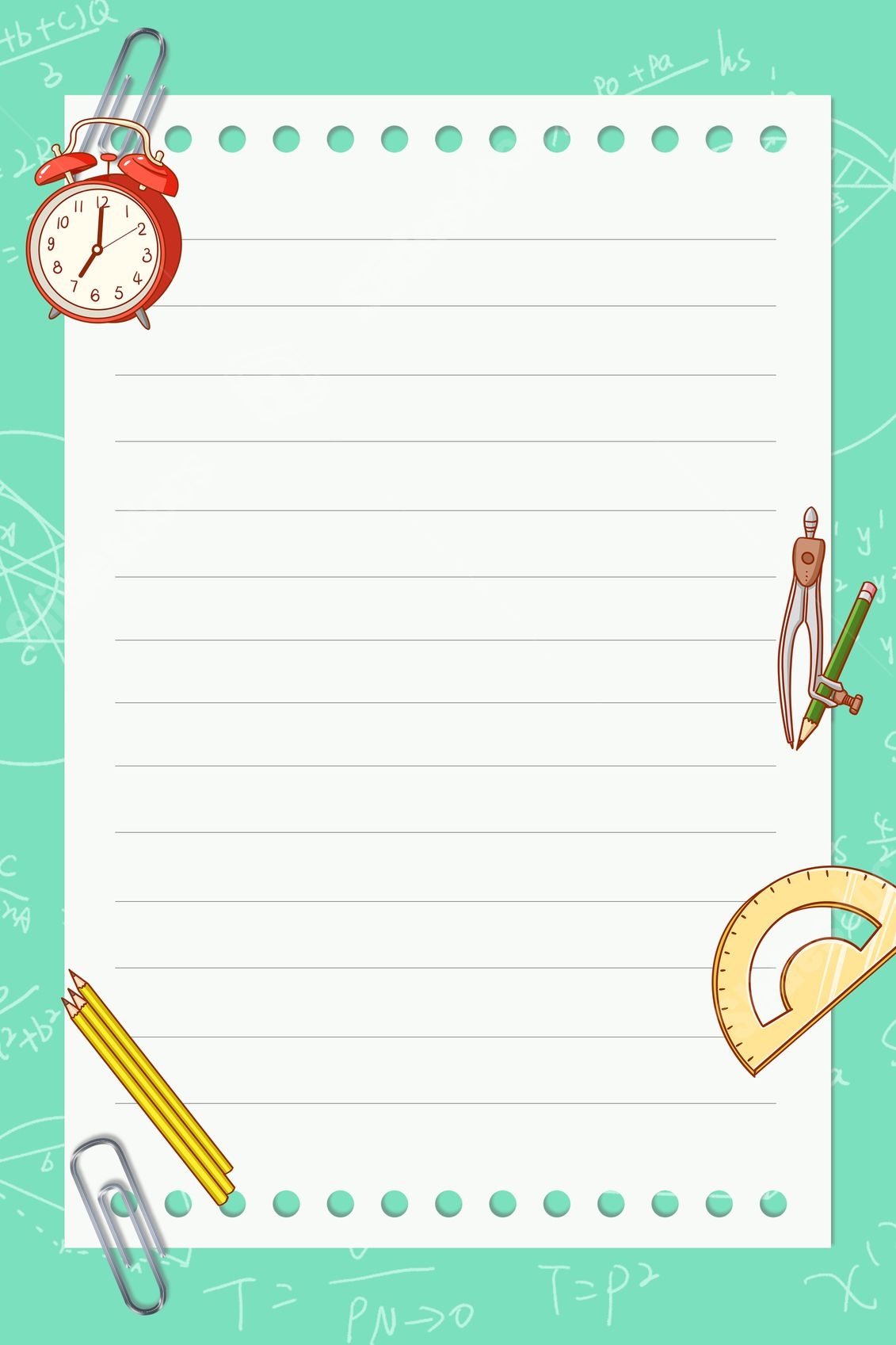 Math Border Page Border And Printable Background In Word Slidesdocs
