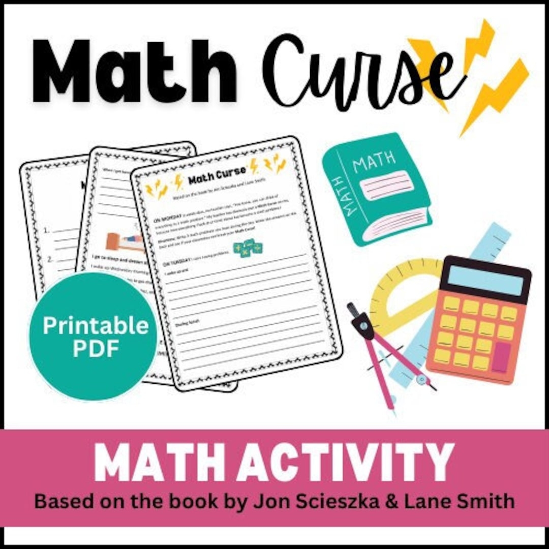 Math Curse By Jon Scieszka And Lane Smith Book Companion Etsy Math Curse Activities Novel Effect Worksheets Library