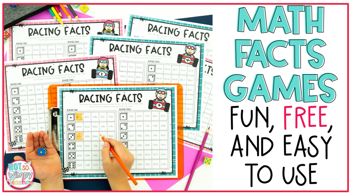 Math Fact Games Fun Free Easy To Use Not So Wimpy Teacher