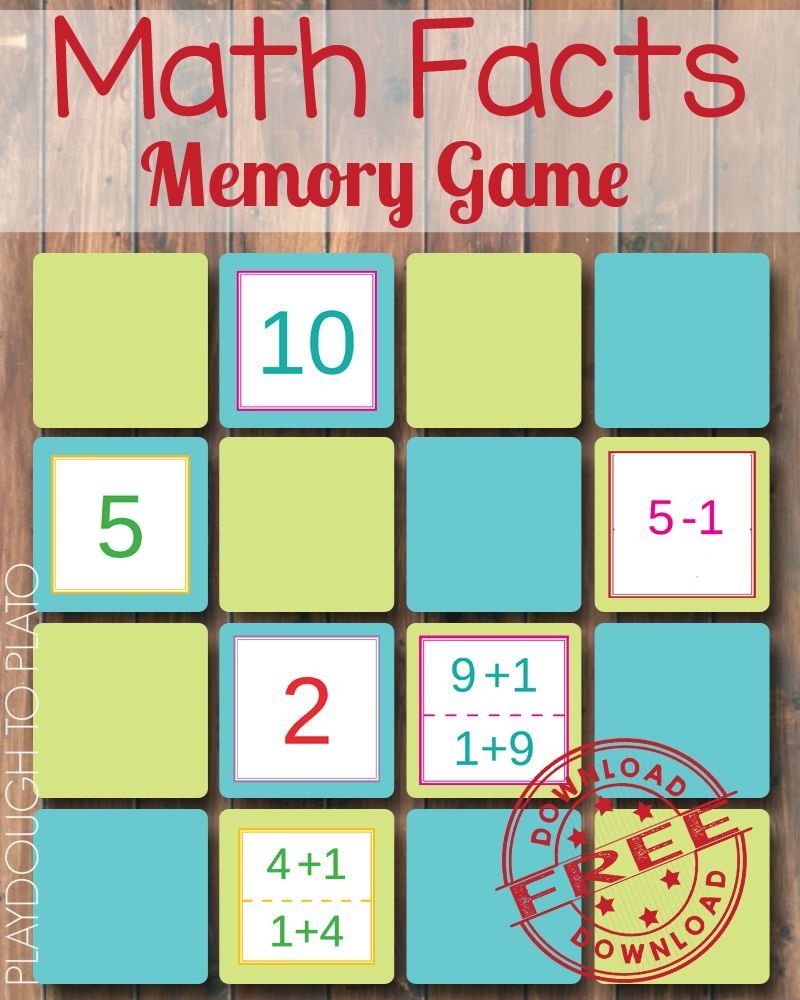 Math Fact Memory Game