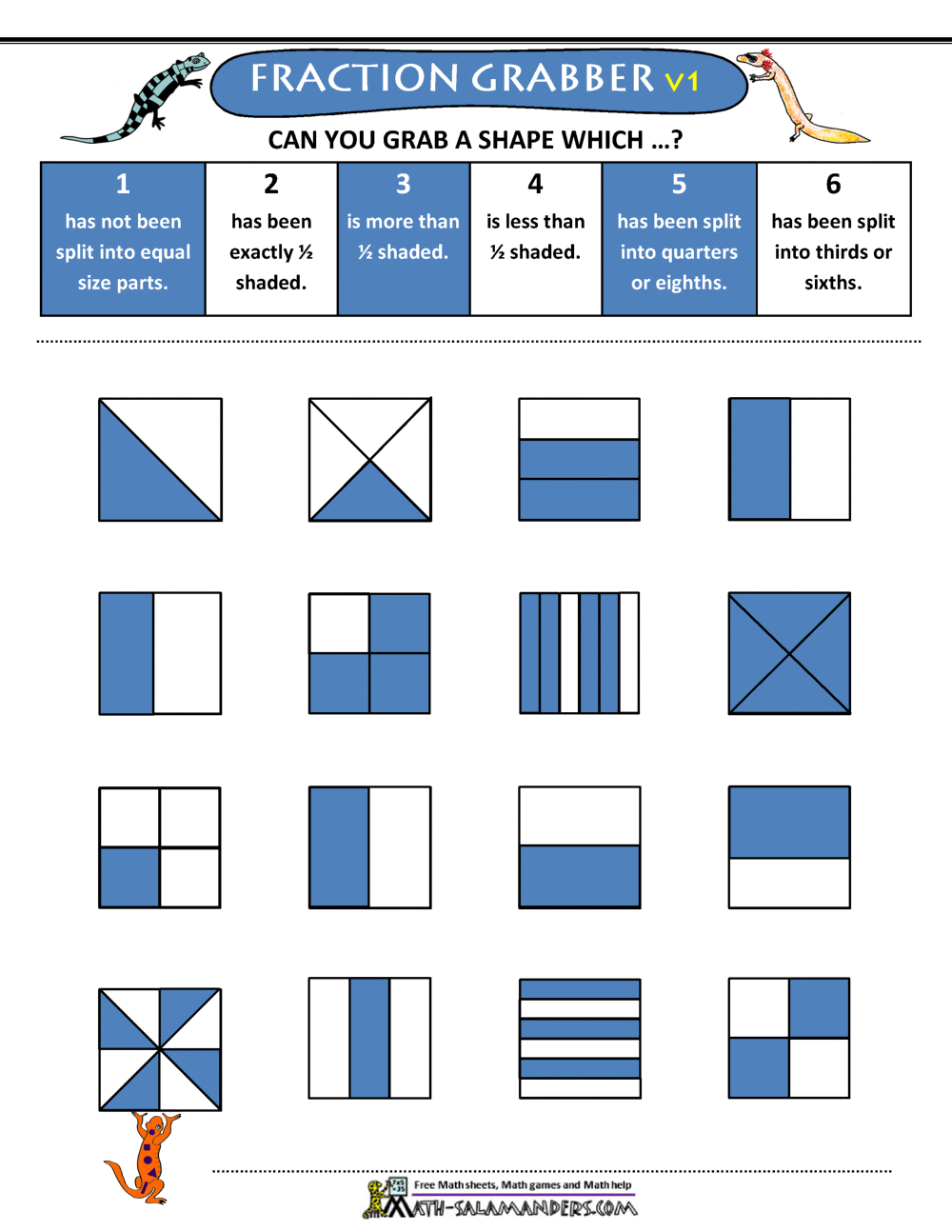 Math Fraction Games
