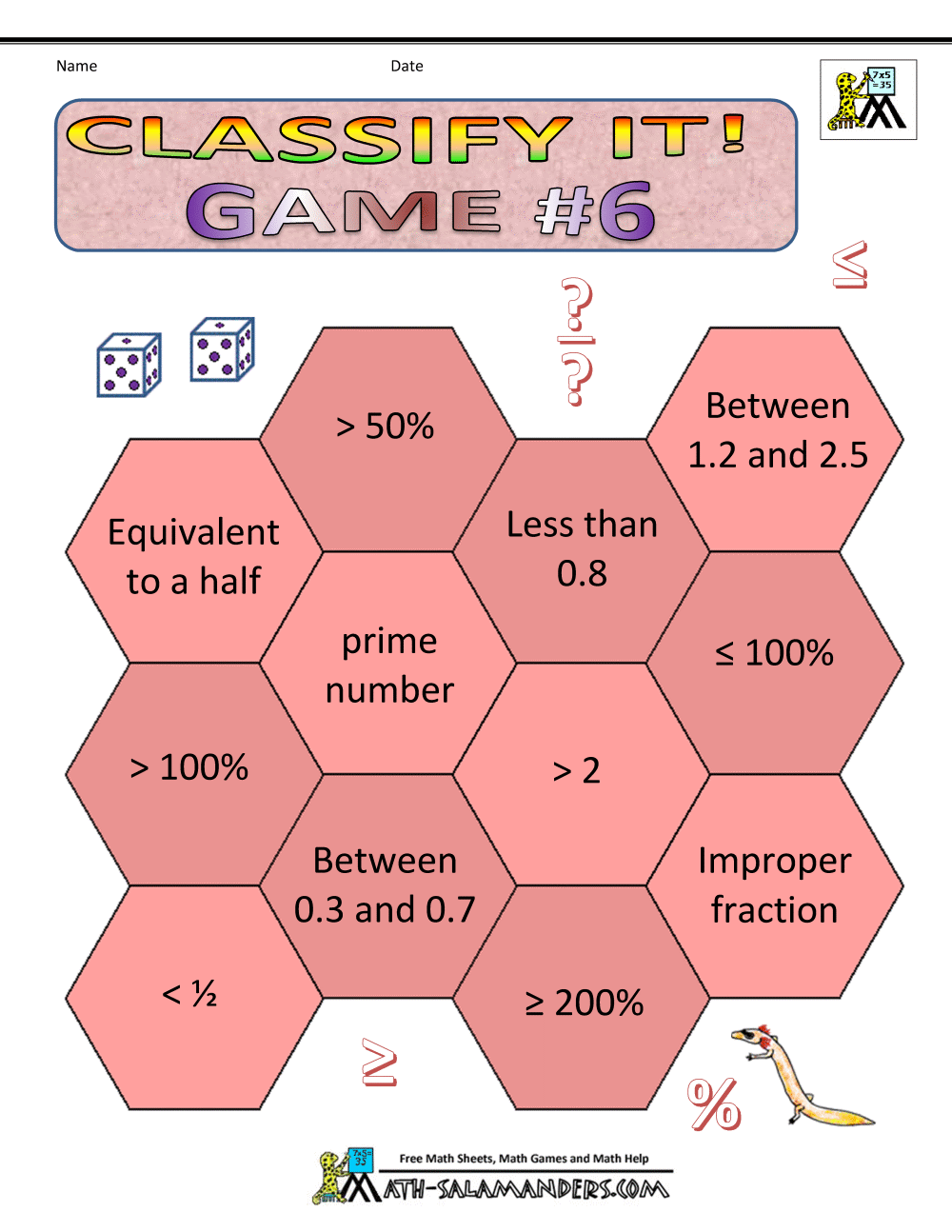 Math Games Worksheets FREE Printable Math Games For Kids PDF